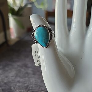 925 Sterling Silver Mexican Turquoise Ring~Sz 7